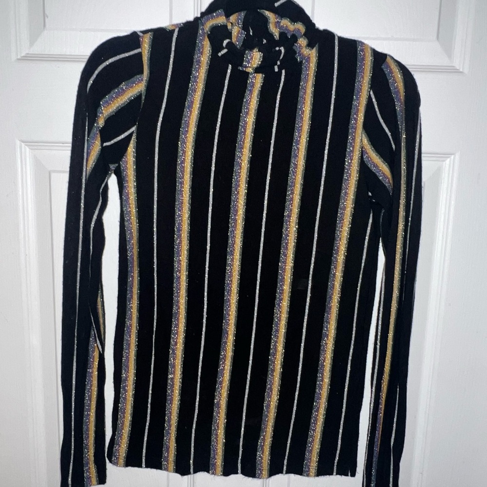 Zara turtleneckk, metallic stripes. Very beautiful. Size small